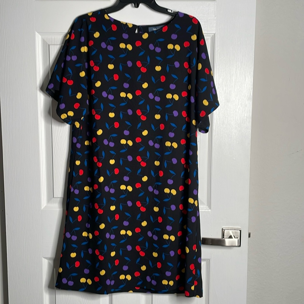 ModCloth cherry print short sleeve mini dress